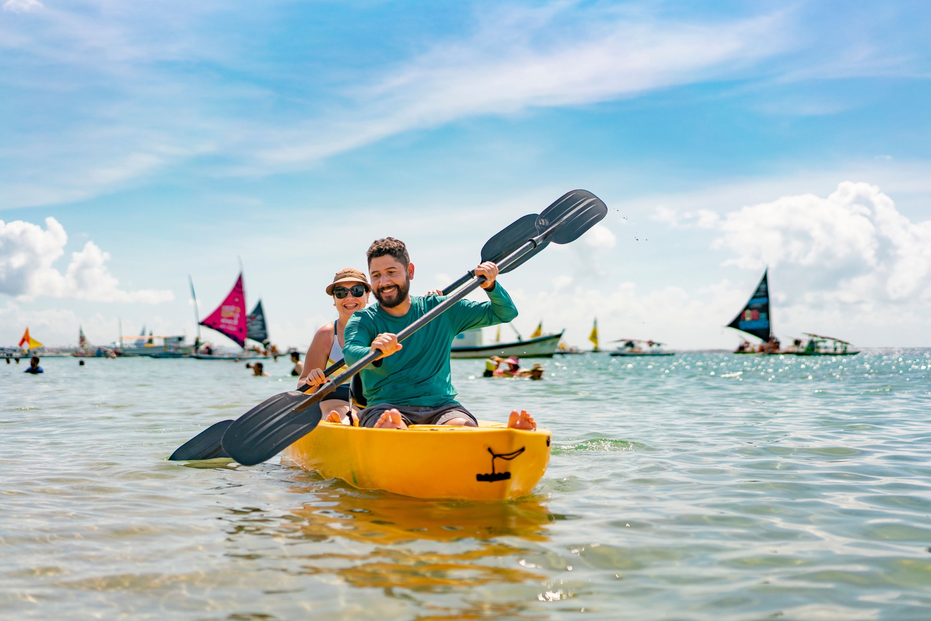 Canoeing in Porto de Galinhas